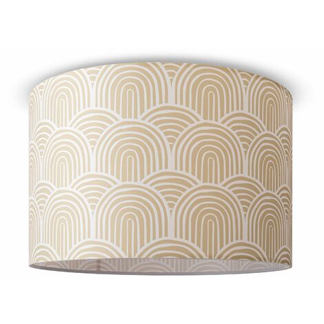 Paco Home Lampada A Plafone Soggiorno Sospensione Tavolo Paralume Tessuto Moderno Astratto Design 7 (Ø45,5 cm), Plafoniera - Bianca