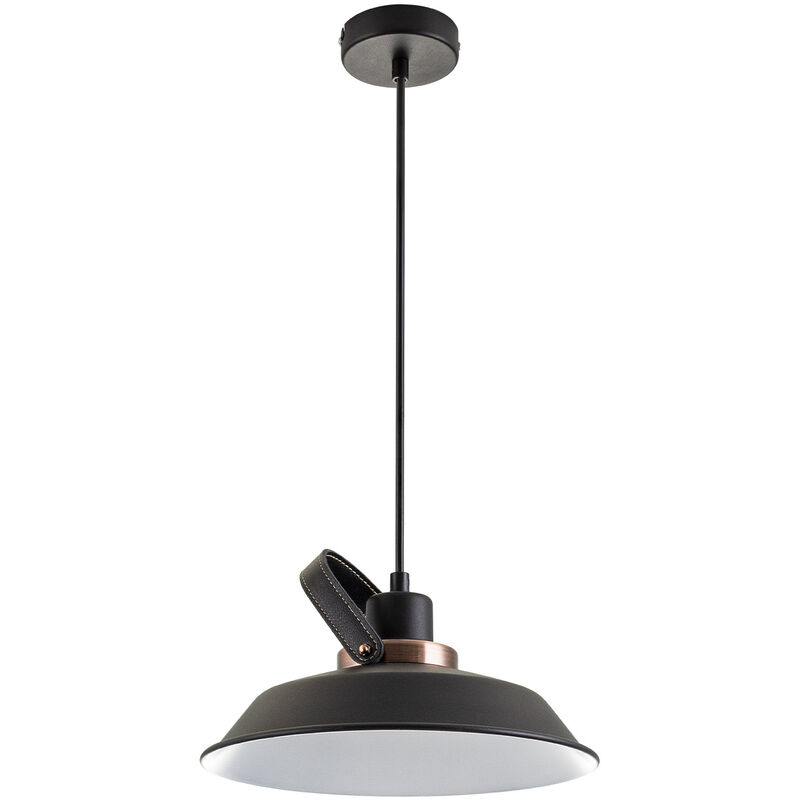 Image of Paco Home - Lampada da soffitto lampada a sospensione soggiorno e studio industriale E27 Senza illuminante, Nero Rame