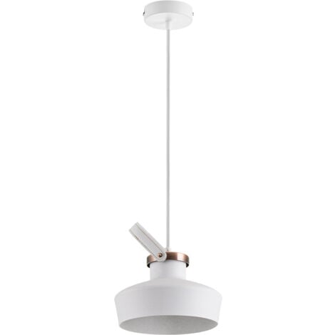 Paco Home Lampada da soffitto  lampada a sospensione soggiorno e studio industriale E27  Senza illuminante,  Bianca Rame