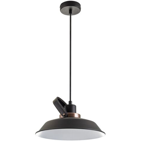 Paco Home Lampada da soffitto  lampada a sospensione soggiorno e studio industriale E27  Senza illuminante,  Nero Rame