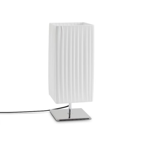 Paco Home Lampada Da Terra Tavolo Soggiorno Comodino  Paralume Legno Moderno Bianco, Lampada da tavolo - Cromo