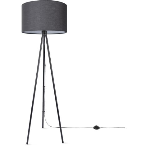 Lampadaire Design 100 Cm Avec Abat-jour En Tissu Et Verre Orange - E27, Pour Salon