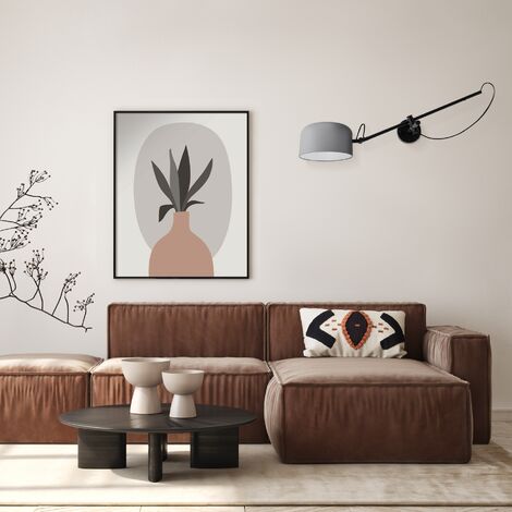 Paco Home Lampade LED Sospensione Da Terra Plafone Deco Soggiorno Lettura Ufficio E27 Nero, Deckenleuchte - Grau (de)