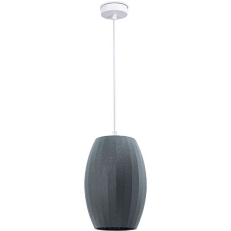 Paco Home Lámpara Colgante  Luminaria De Suspensión Salón Dormitorio Comedor Moderna Nylon E27 Grigio, Luce a sospensione - Tipo 4