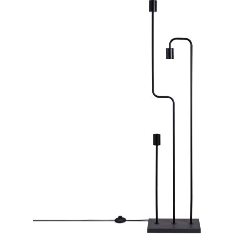 Paco Home Lámpara De Mesa De Pie Vintage E27 Salón Industrial Diseño Moderno LED Retro Negro, Lámpara de pie 3