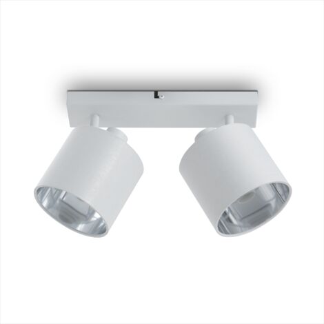 Paco Home Lámpara De Suspensión LED Colgante De Techo Salón Comedor Dormitorio Uni E14 Blanco - Plata, Lámpara de pared 2xE14