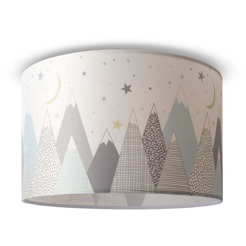 Paco Home - Plafonnier Chambre Enfant Suspension Chambre Bébé Pompier Rue Police E27 Design 7 (Ø45,5 cm), Plafonnier - Blanc