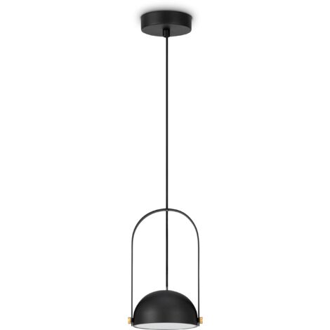 Paco Home LED Lampe Pendellampe Esstisch Wandleuchte Tischleuchte Deko Wohnzimmer Rund Pendelleuchte, Schwarz