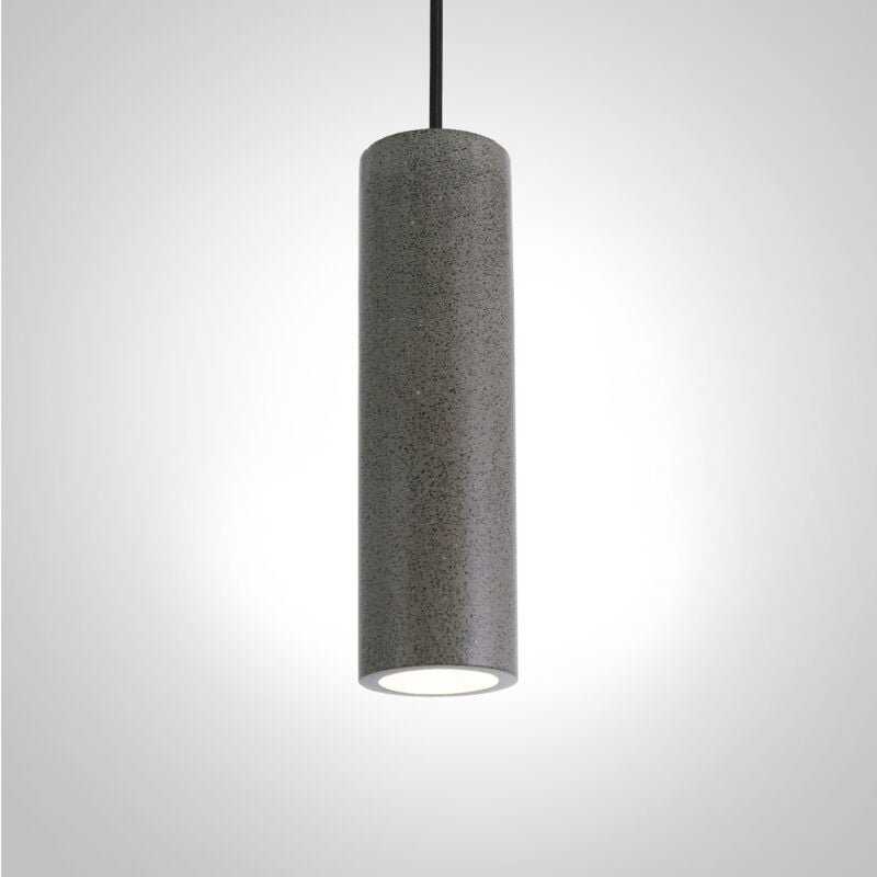 Luminaire à suspension , GU10, luminaire pour séjour, salle à manger, cuisine, réglable en hauteur Concrete-Sandstone-Black, Sans ampoules - Paco Home