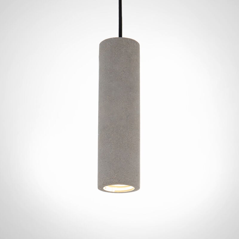 Luminaire à suspension , GU10, luminaire pour séjour, salle à manger, cuisine, réglable en hauteur Béton-gris pierre, Sans ampoules - Paco Home