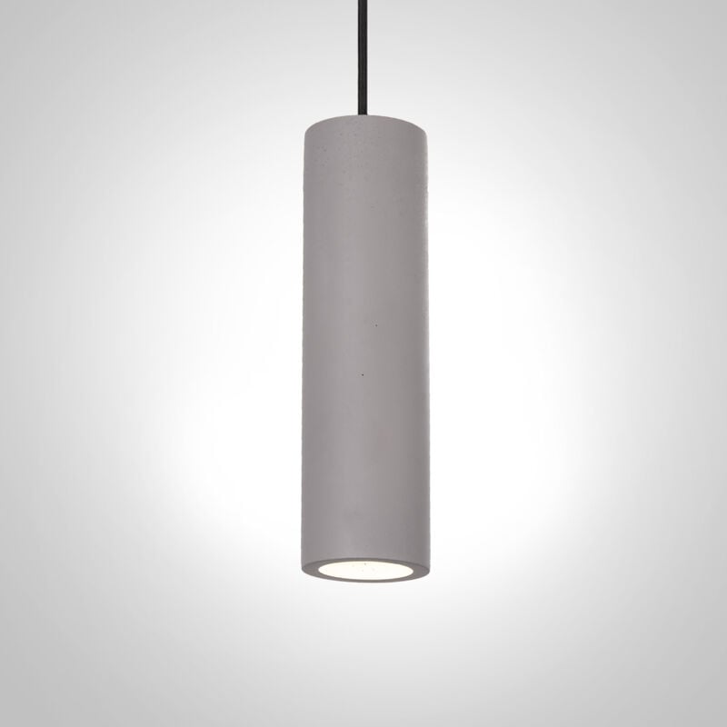 Luminaire à suspension , GU10, luminaire pour séjour, salle à manger, cuisine, réglable en hauteur Béton Gris, Sans ampoules - Paco Home