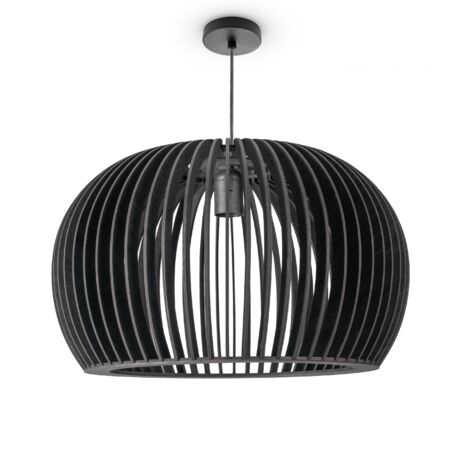 Paco Home Luminaria Suspensión Madera Colgante Estilo Bohemio Salón Mesa Vintage E27 Negro (Ø45 cm), Lámpara colgante - Tipo 2