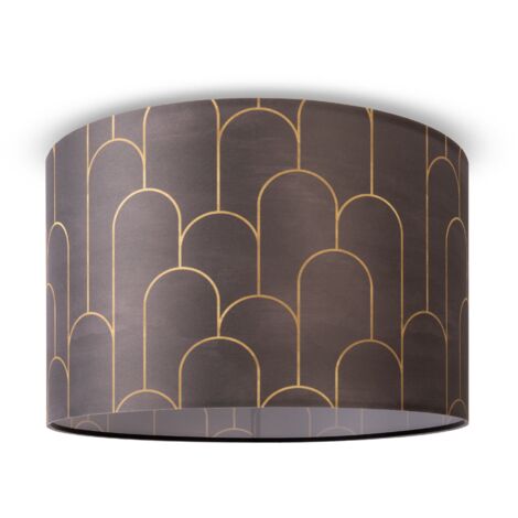 Paco Home Luminaria Techo Salón Colgante Mesa Comedor Pantalla Tela Moderna Abstracta Diseño 5 (Ø45,5 cm), Luz de techo - Negro