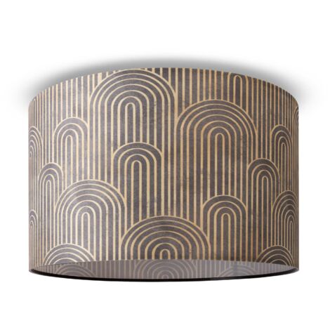 Paco Home Luminaria Techo Salón Colgante Mesa Comedor Pantalla Tela Moderna Abstracta Diseño 9 (Ø45,5 cm), Luz de techo - Negro