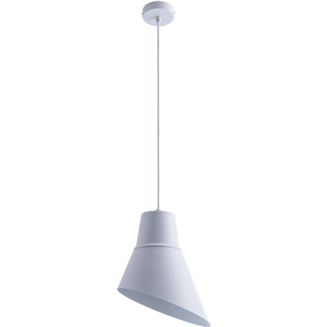 Paco Home Pendelleuchte Hängelampe Esszimmer Esstischlampe Industrial Textilkabel Kürzbar  ohne Leuchtmittel,  Weiß