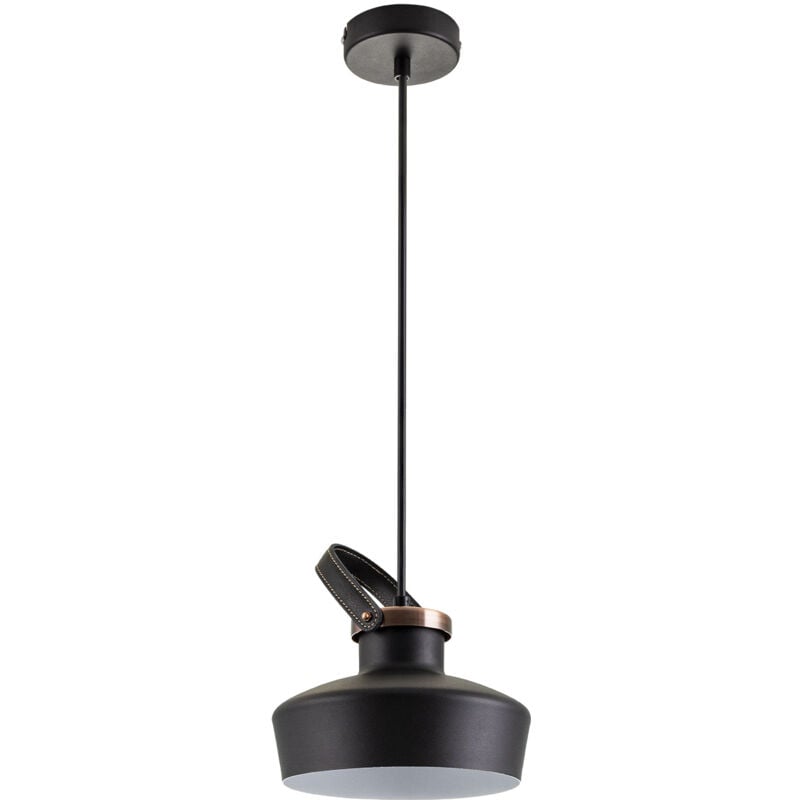 Plafonnier luminaire suspendu salon et bureau design industriel E27 Sans ampoules, Cuivre Noir - Paco Home