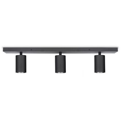 Paco Home Plafonnier Salon Applique Spots Orientables Moderne Cuisine Chambre À Coucher Noir, Type 1 - 3x GU10