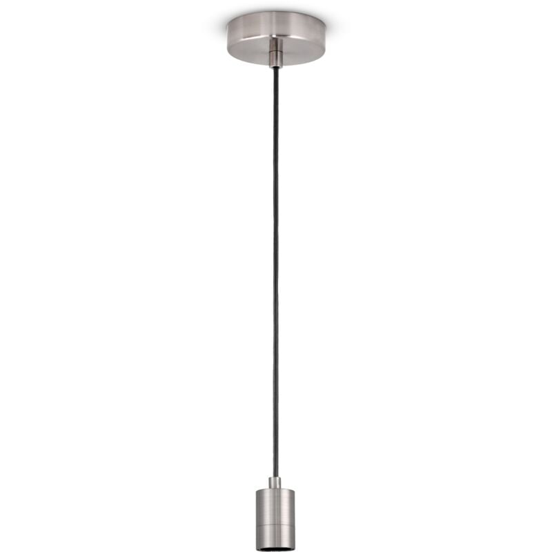 Plafonnier Salon Lampe De Salle à Manger Suspension Table à Manger Moderne Nickel brossé, Lampe suspendue à 1 place - Paco Home
