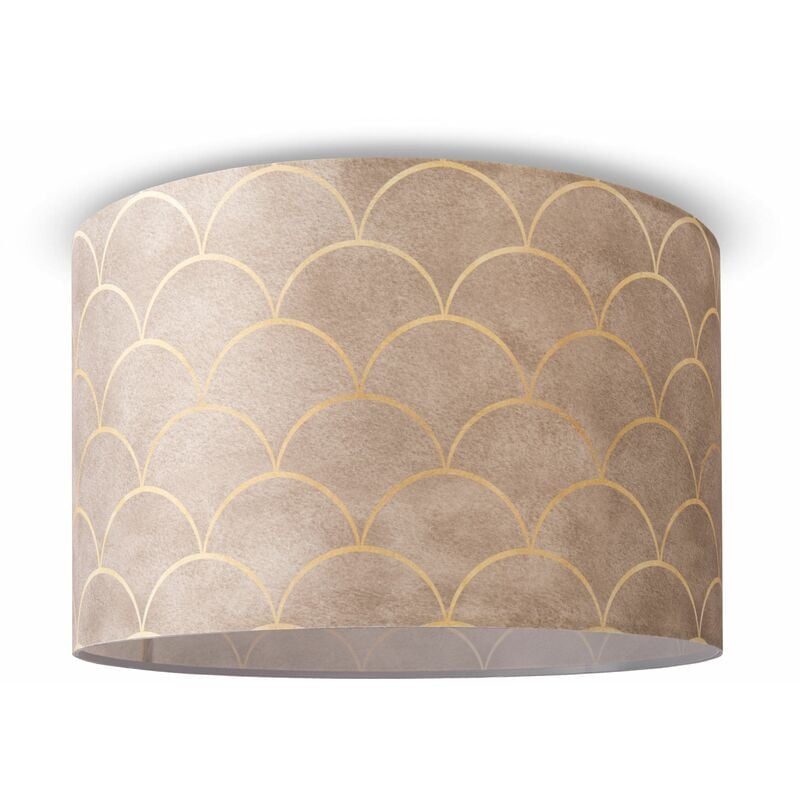 Plafonnier Salon Table à Manger Abat-jour Tissu Moderne Abstrait Design 8 (Ø45,5 cm), Plafonnier - Blanc - Paco Home