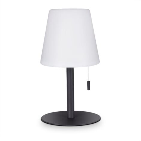 Paco Home Stehlampe In- und Outdoor Tischlampe Akku Garten Terasse Aufladbar RGB Weiß, Tischleuchte 1 (Akku)