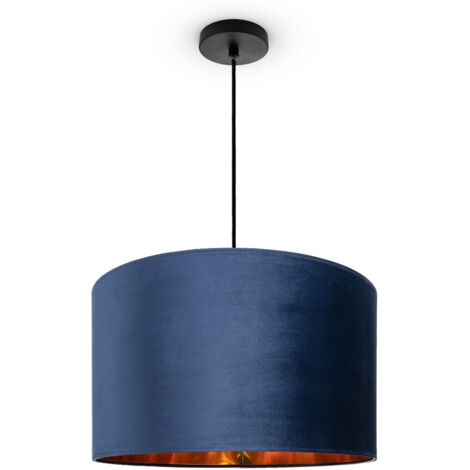 Paco Home Suspension Lampadaire Trépied Salon Abat-Jour Velours Monochrome E27