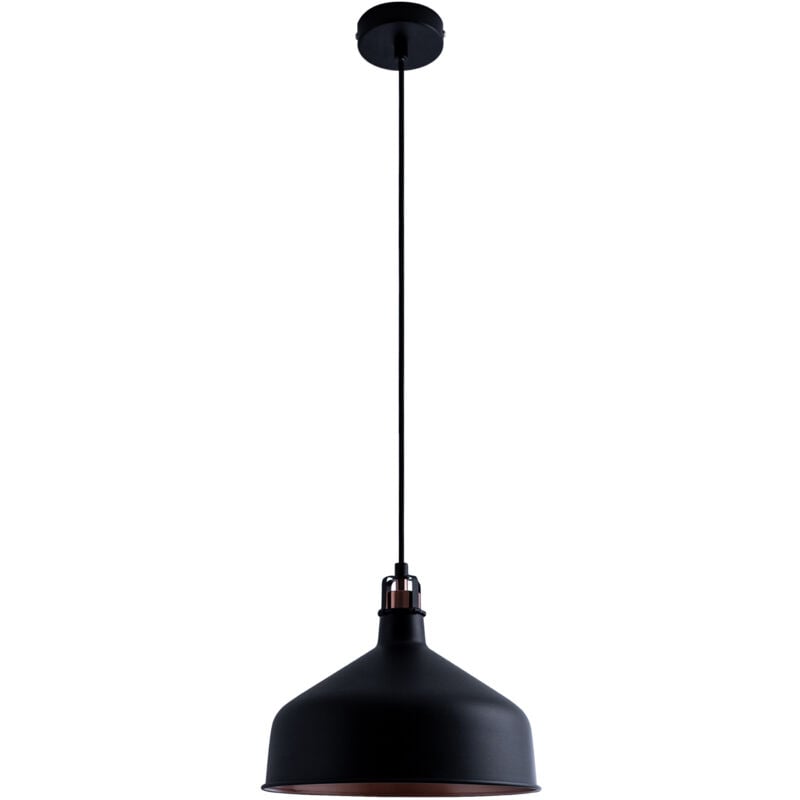 Suspension Lampe Cuisine Salle à Manger Lampe De Table à Manger Industriel Sans ampoules, Cuivre noir - Paco Home