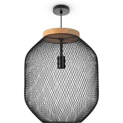 Paco Home Suspension Lampe Salle À Manger Lampes En Osier Métal Cuisine Industrie E27