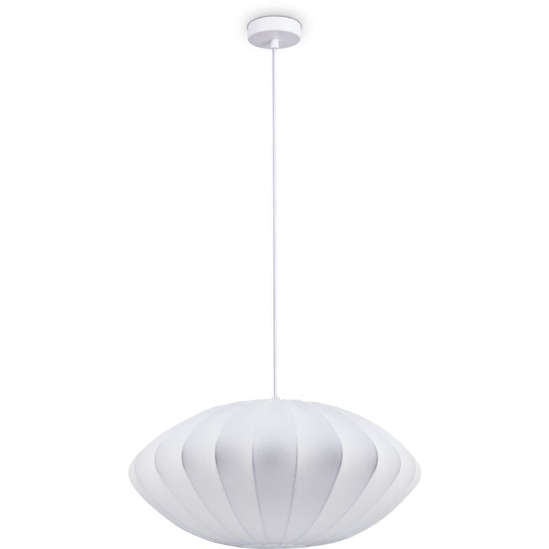 Suspension Lampe Suspendue Salon Chambre Salle à Manger Moderne Nylon E27 Blanc, Lampe à suspension - Type 6 - Paco Home