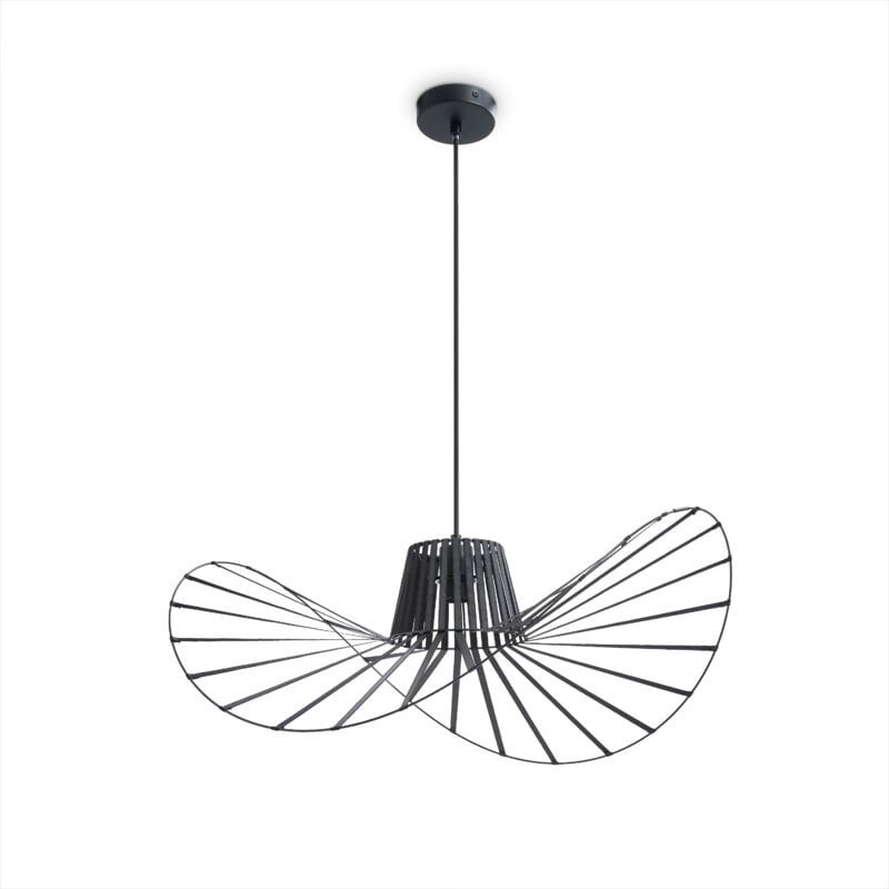 Suspension led Salon Salle à Manger Chambre Lampe Suspendue Moderne Élégant Lampe à suspension - Noir, Schwarz (Ø70cm) (de) - Paco Home