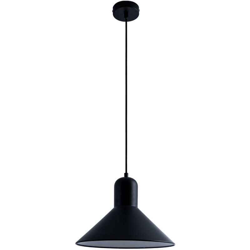 Suspension Salle à Manger Cuisine Suspendue Lampe De Table à Manger Mate E27 Sans ampoules, Noir/blanc mat - Paco Home