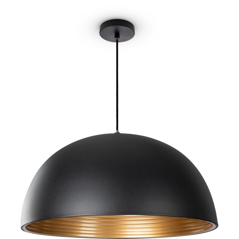 Suspension Salle à Manger Lampe Cuisine Lampe Table à Manger Industriel Moderne Lampe à suspension - Noir, Or (Ø40,5cm) - Paco Home