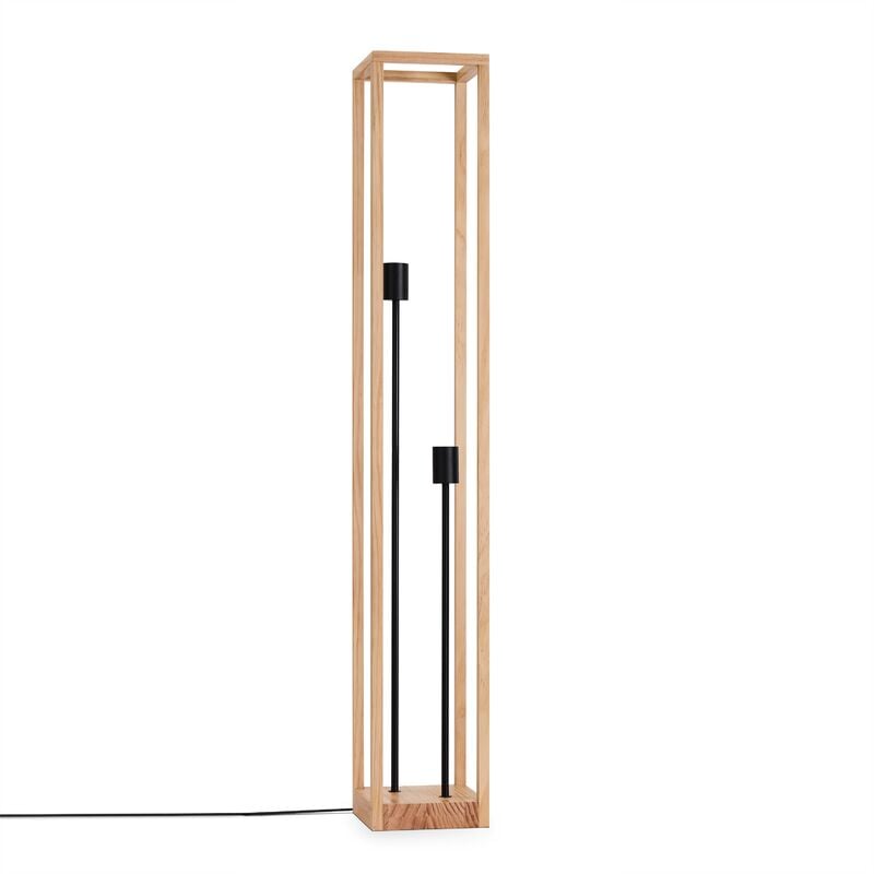 Suspension Déco Salon Luminaire Salle à Manger Lampe Chambre Bois E27 Lampadaire, Bois - Paco Home