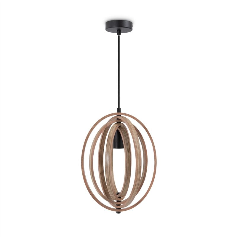 Suspension Déco Salon Luminaire Salle à Manger Lampe Chambre Bois E27 Bois, Lampe à suspension - Type 2 - Paco Home