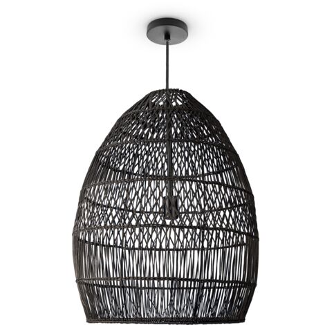 Paco Home Suspension Salon Boho Lampes En Osier Rotin Lampe Suspendue