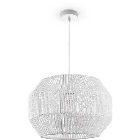 Paco Home Suspension Table À Manger Papier Boho Lampe Suspendue Lampe E27 Rotin