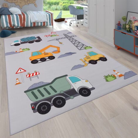 Paco Home Tapis Chambre Enfant Bebe Fille Garcon Voitures Rue Antidérapant Moderne 80x150 cm