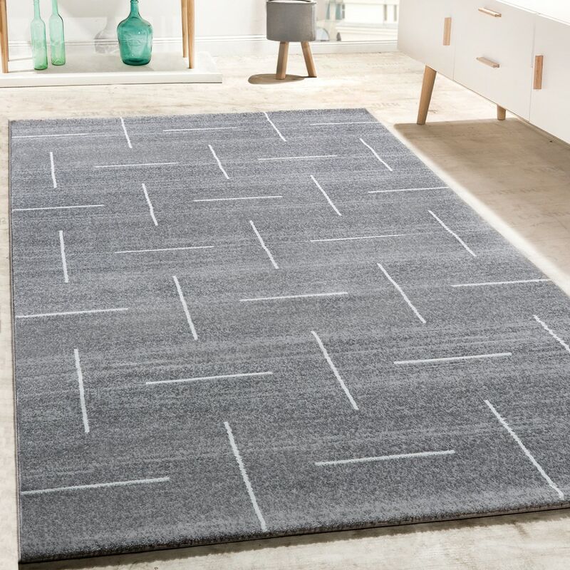 Paco Home - Tapis De Créateur Salon Design Moderne En Turquoise Gris 160x230 cm