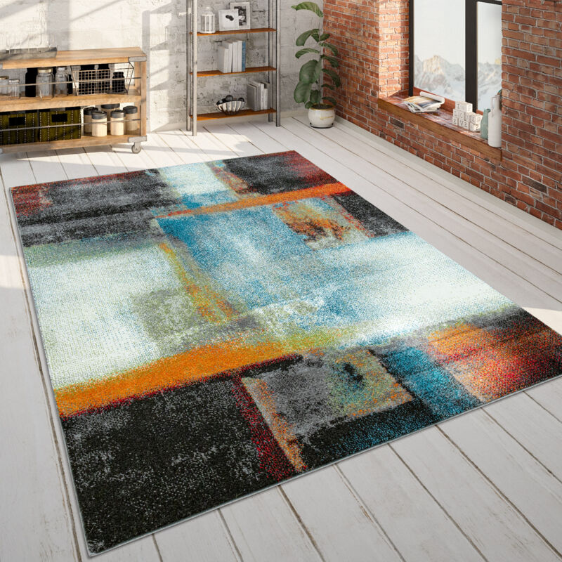 Tapis De Créateur, Tapis à Poils Ras Avec Motif Abstrait Dégradé De Couleur, Multicolore 60x100 cm - Paco Home
