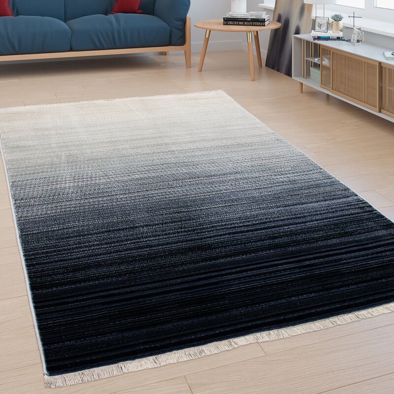 Paco Home Tapis De Créateur, Tapis À Poils Ras Pour Salon, Avec Dégradé de Couleurs, Gris 160x230 cm