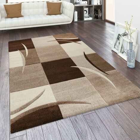 Tapis rectangulaire en polypropylène poils ras uni beige 120 x 170 cm Manae