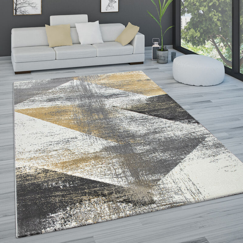 Tapis De Salon Tapis De Salon Poils Ras Pastel Tapis Vintage Divers Styles 80x150 cm, Jaune - Paco Home