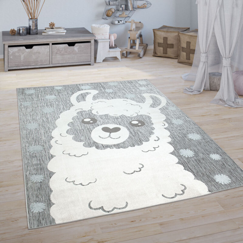 Tapis Enfant Chambre D'Enfant Tapis De Jeux Garçon Fille Motif Moderne Gris 80x150 cm - Paco Home