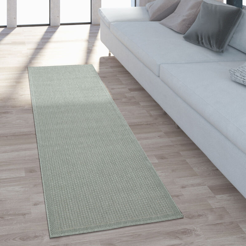 Paco Home - Tapis Extérieur Pour Terrasse Et Balcon Tapis Cuisine Monochrome Moderne Vert 80x150 cm