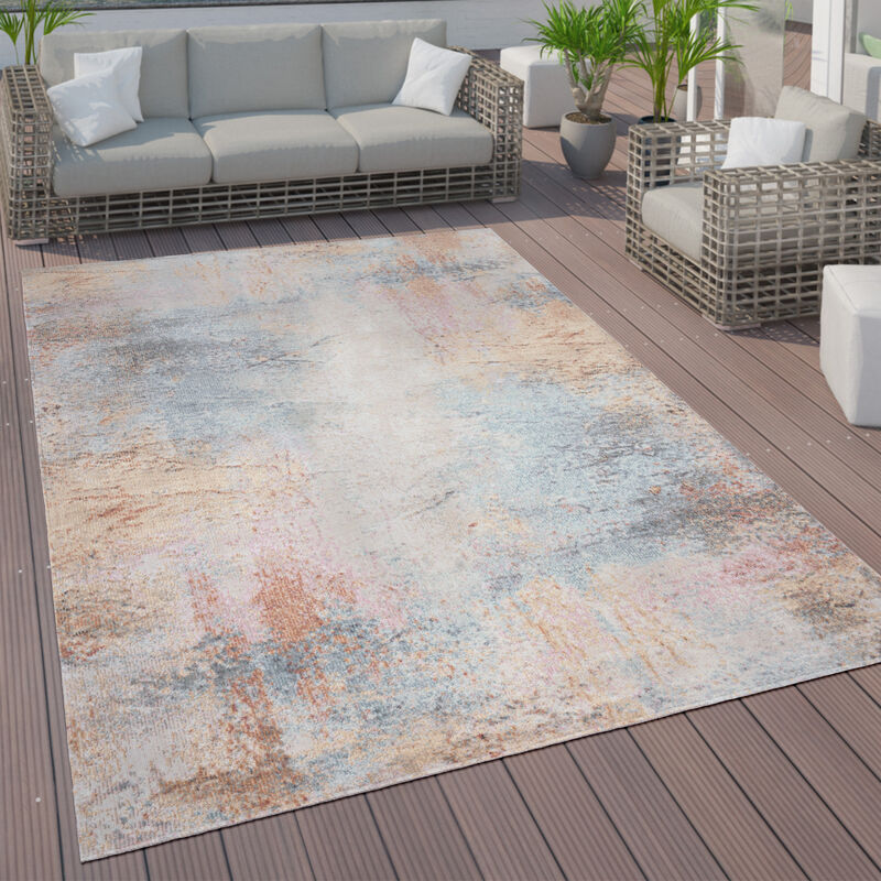 Paco Home - Tapis Intérieur Et Extérieur Terrasse Cuisine Vintage Pastel Motifs Abstraits 240x330 cm, Multicolore 2