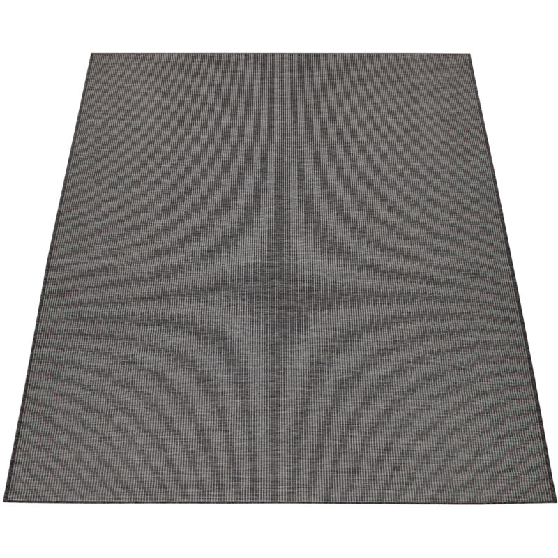 Paco Home Tapis Intérieur & Extérieur Pour Salon Balcon Terrasse Tissé À Plat Gris 200x280 cm