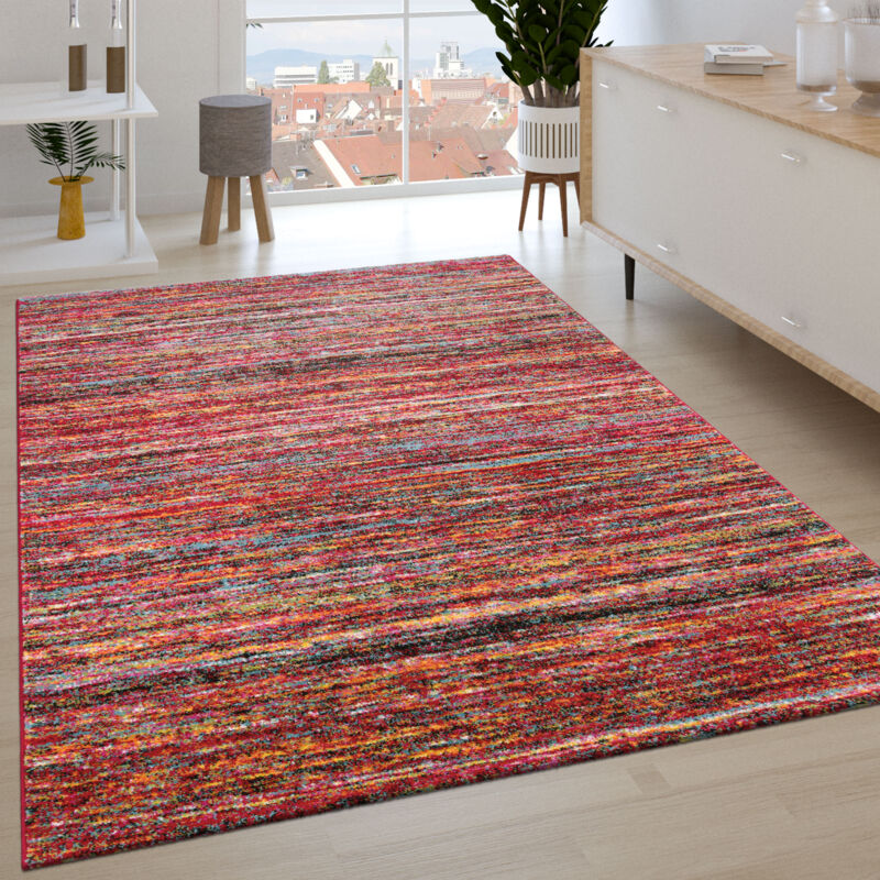 Tapis Salon Chambre Adulte Poils Ras Motif Ethnique Motif Geometrique Losange 200x290 cm, Multicolore - Paco Home