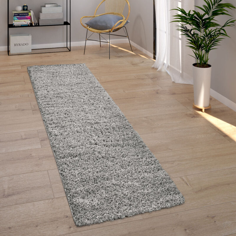 Paco Home - Tapis Poils Longs Gris Salon Shaggy Moelleux Doux Résistant 60x100 cm