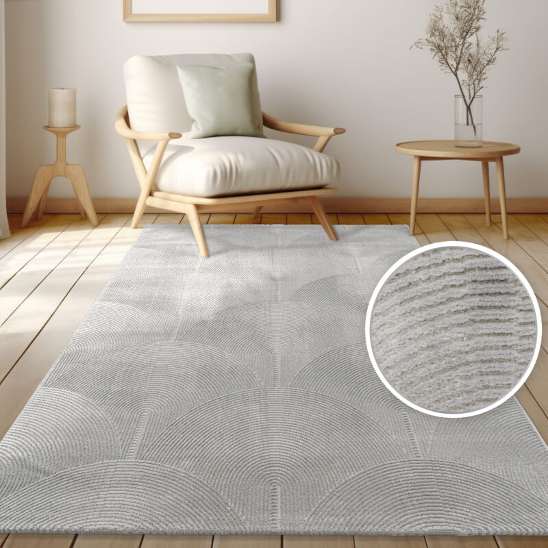 Paco Home - Tapis de salon, motifs géométriques abstraits modernes, effet 3D 80x150 cm