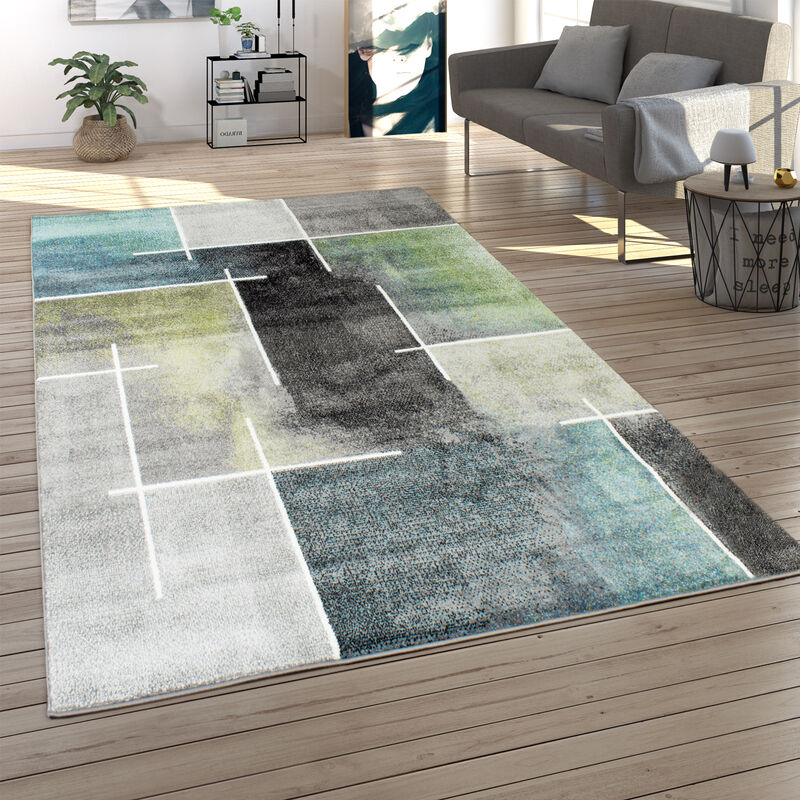 Tapis Salon Poils Ras Avec Motif Abstrait Et Dégradé De Couleurs, Moderne Coloré 230x320 cm, Multicolore - Paco Home