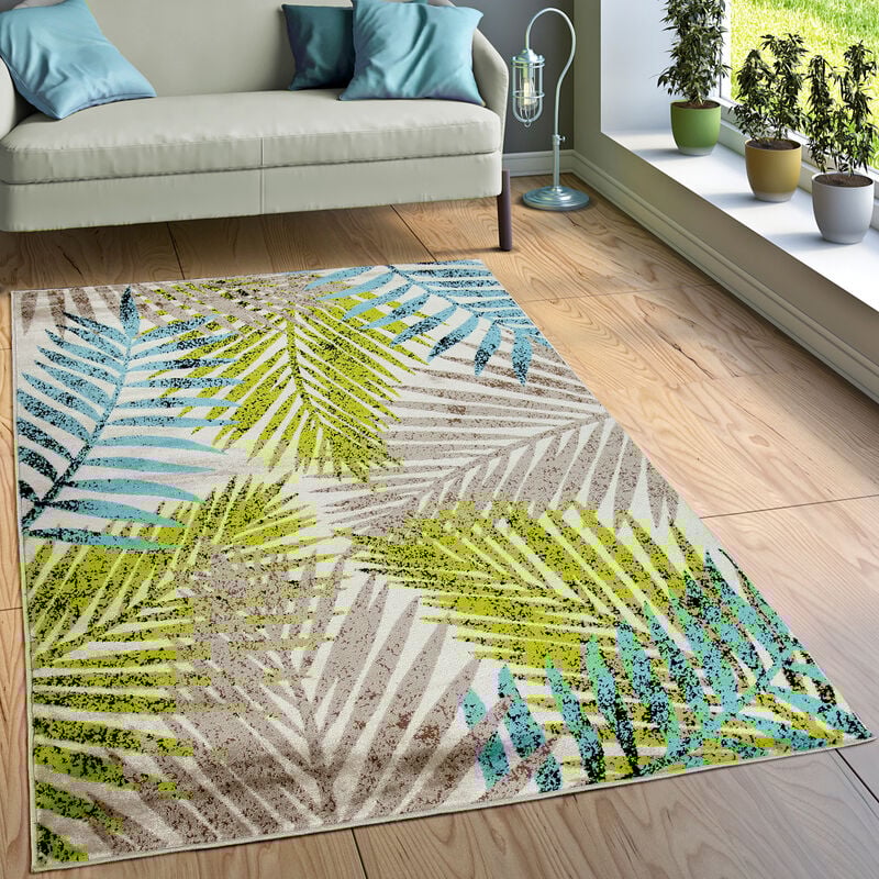 Tapis Urbain Jungle Beige Vert Bleu 60x100 cm - Paco Home